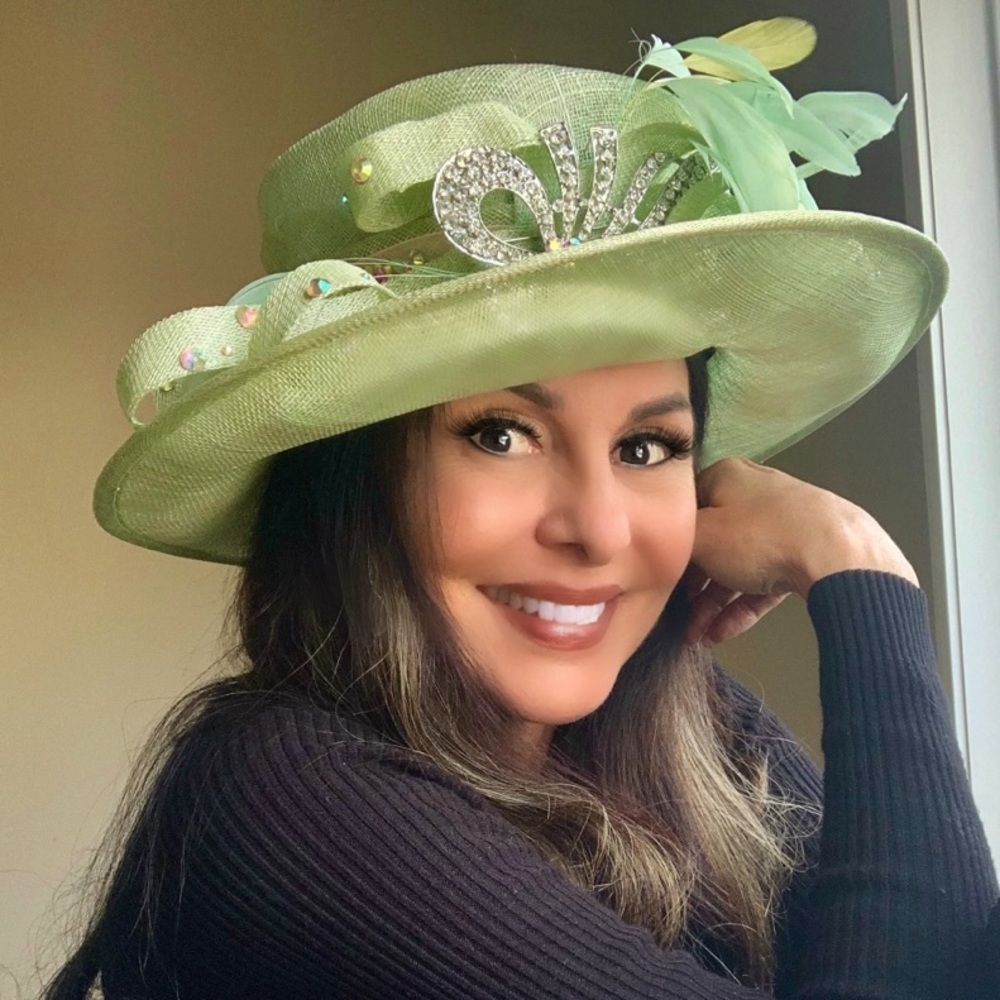 Kentucky Derby Hat celery green